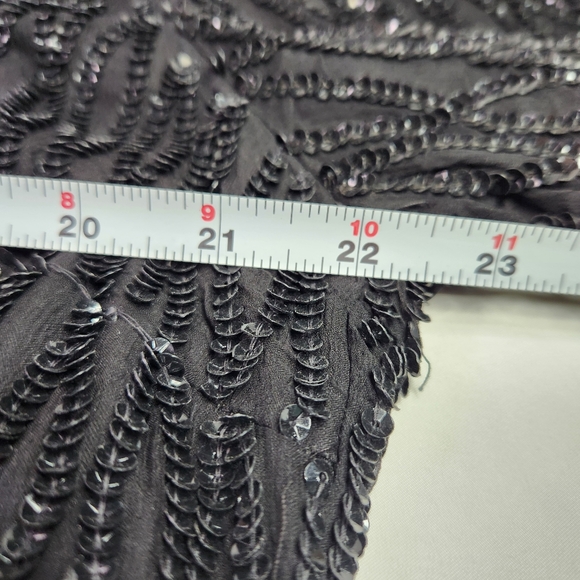 NEW Vintage Mark & John by B2 Womens Silk Sequin Black Cocktail Evening Dress 1X - Picture 13 of 14